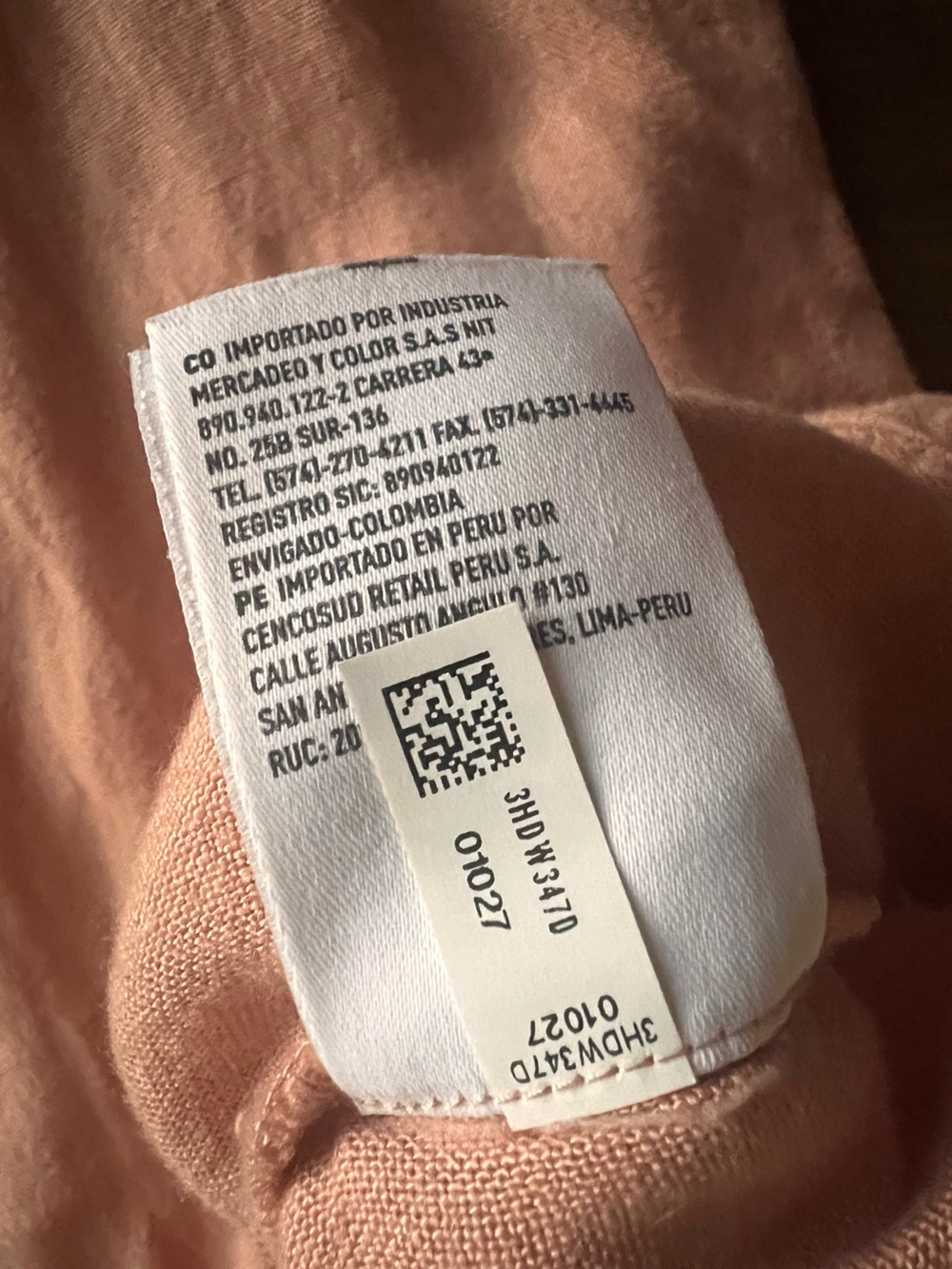 American Eagle XS Short Linen Blend Paperbag Jogger Pants Peach Tie Waist - Picture 5 of 10